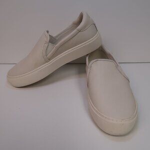 UGG White Slip On Leather Sneakers in size 6